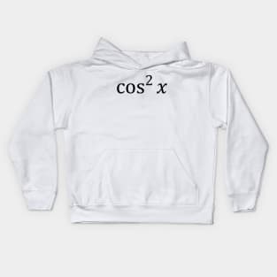 Math Couple Cosine Squared (Black) Kids Hoodie